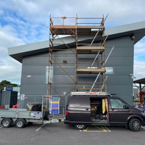 Scaffold tower for solar installation Limerick
