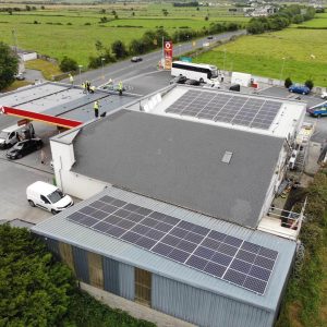 Circle K Filling station and centra solar panels