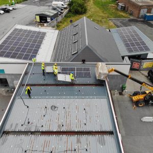 Solar panels being installed Galway