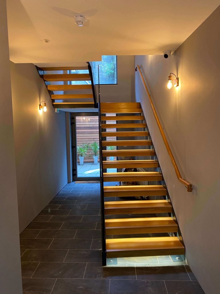 Commercial electrician stairs lighting